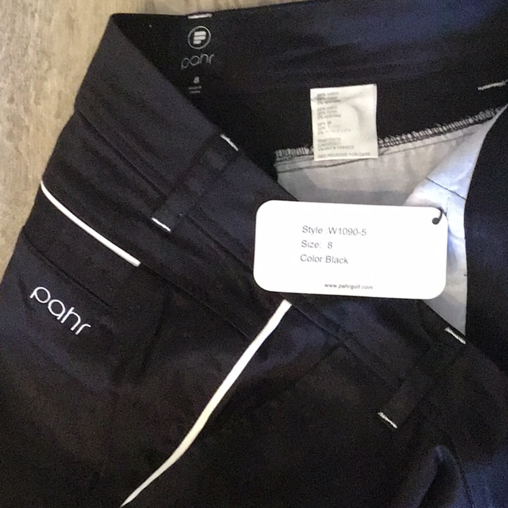 Pahr golf CA founded) ladies black pant. NWT SZ 8 - Picture 6 of 6